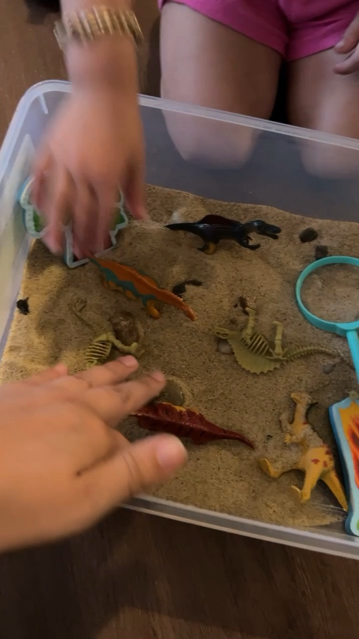 Dinosaur sensory bin! Great for indoor play! 

#LTKkids #LTKSeasonal #LTKfamily