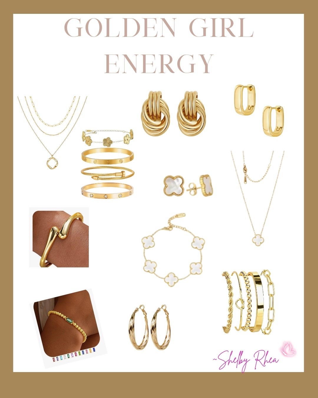 Golden Girl Energy ✨

I’ve always been a gold jewelry girl… it just elevates everything without trying too hard.

These are my go-to pieces I reach for on repeat —
whether I’m in a comfy set, jeans & a tank, or actually dressed up 😆

👉 Layered necklaces
👉 Everyday hoops
👉 Stackable bracelets
👉 Simple statement pieces

It’s that effortless, put-together look… in seconds.

✨ Pro tip: Don’t overthink it—mix, layer, stack… and go.

Everything is linked here for you ⬇️

#LTKOver40 #LTKMothersDay #LTKgrwm