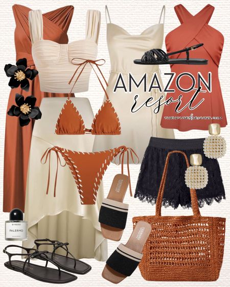 Shop these Amazon Vacation Outfit and Resortwear finds! Beach travel outfit, summer wedding guest dress, maxi dress, matching set, bikini, lace shorts, peplum top, satin dress, maxi skirt, strappy sandals, Madewell crochet tote bag, beach bag, Tory Burch sandals and more

#LTKTravel #LTKFindsUnder50 #LTKWedding