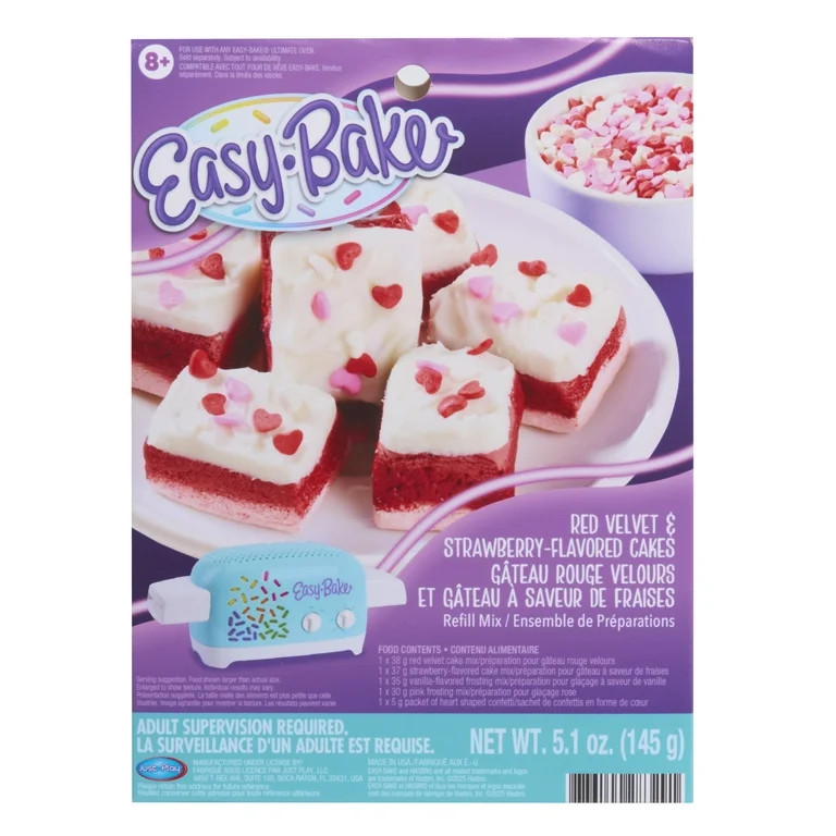 Easy-Bake Ultimate Oven Toy Red Velvet and Strawberry Cakes Refill Mix - Walmart.com | Walmart (US)