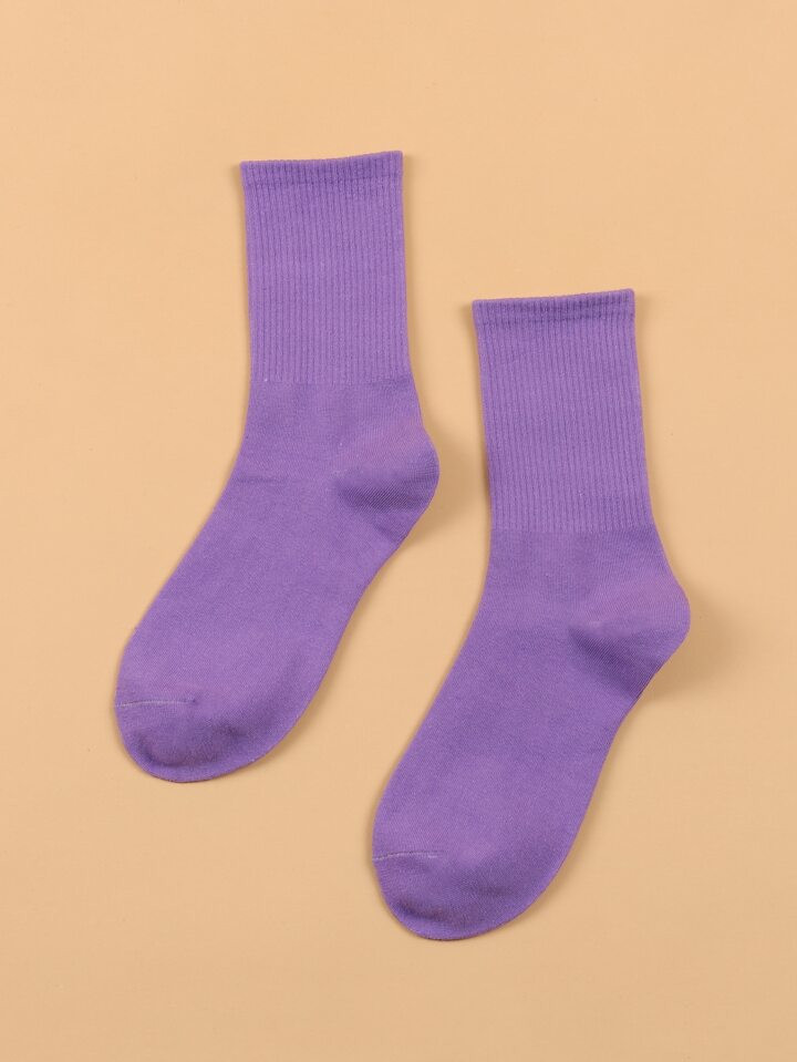 Plain Crew Socks | SHEIN