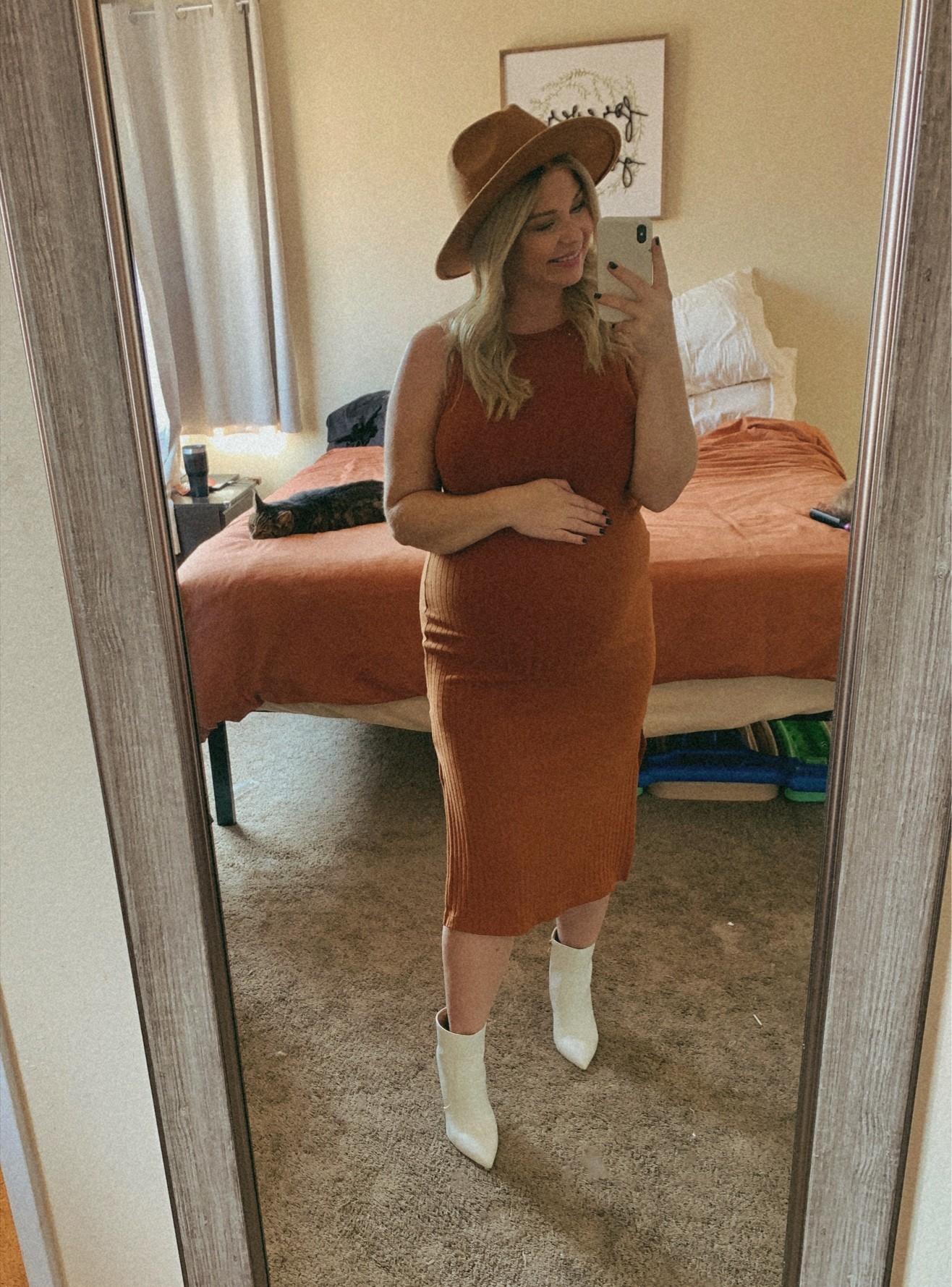 stretchy dresses are a must when you’re 8 months pregnant ☺️ and these white amazon boots are 👌🏼🤩 

hat color-brown

#oldnavy #amazon #walmart #walmartfashion

#LTKbump #LTKSeasonal #LTKshoecrush