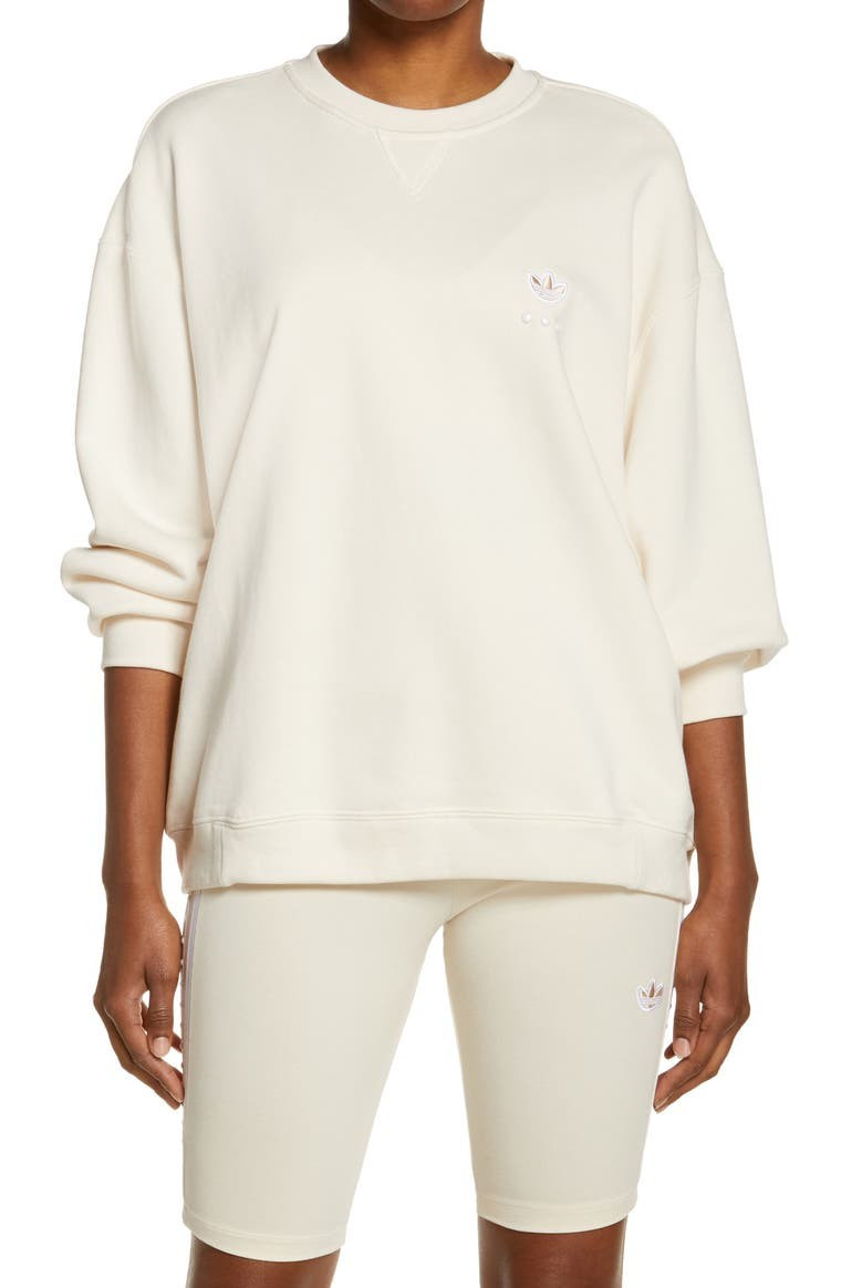 adidas Originals Beaded Organic Cotton Sweatshirt | Nordstrom | Nordstrom
