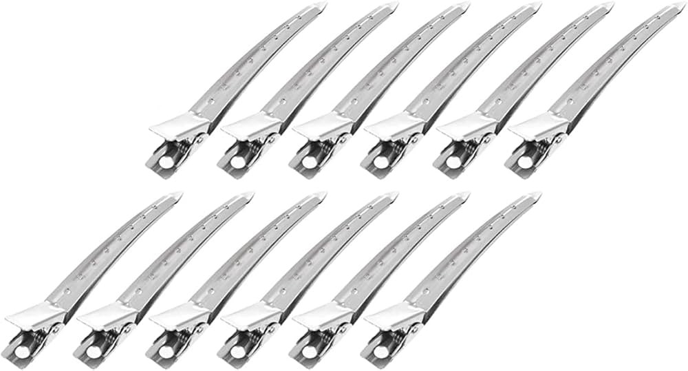 Kit Com 12 Presilhas Clipes Grampos Clips De Cabelo Aço Inoxidável Metal | Amazon (BR)