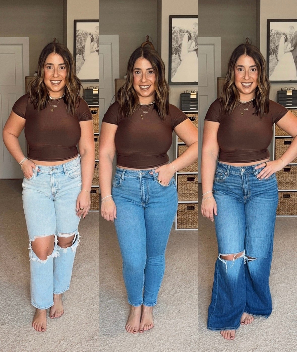 So many good short girl friendly jeans on sale! American Eagle and Abercrombie are both on sale right now. I am wearing a 6 short in these jeans. 

Destructed jeans, flare jeans, skinny jeans, wide leg jeans 

#LTKPetite #LTKFallSale #LTKMidsize