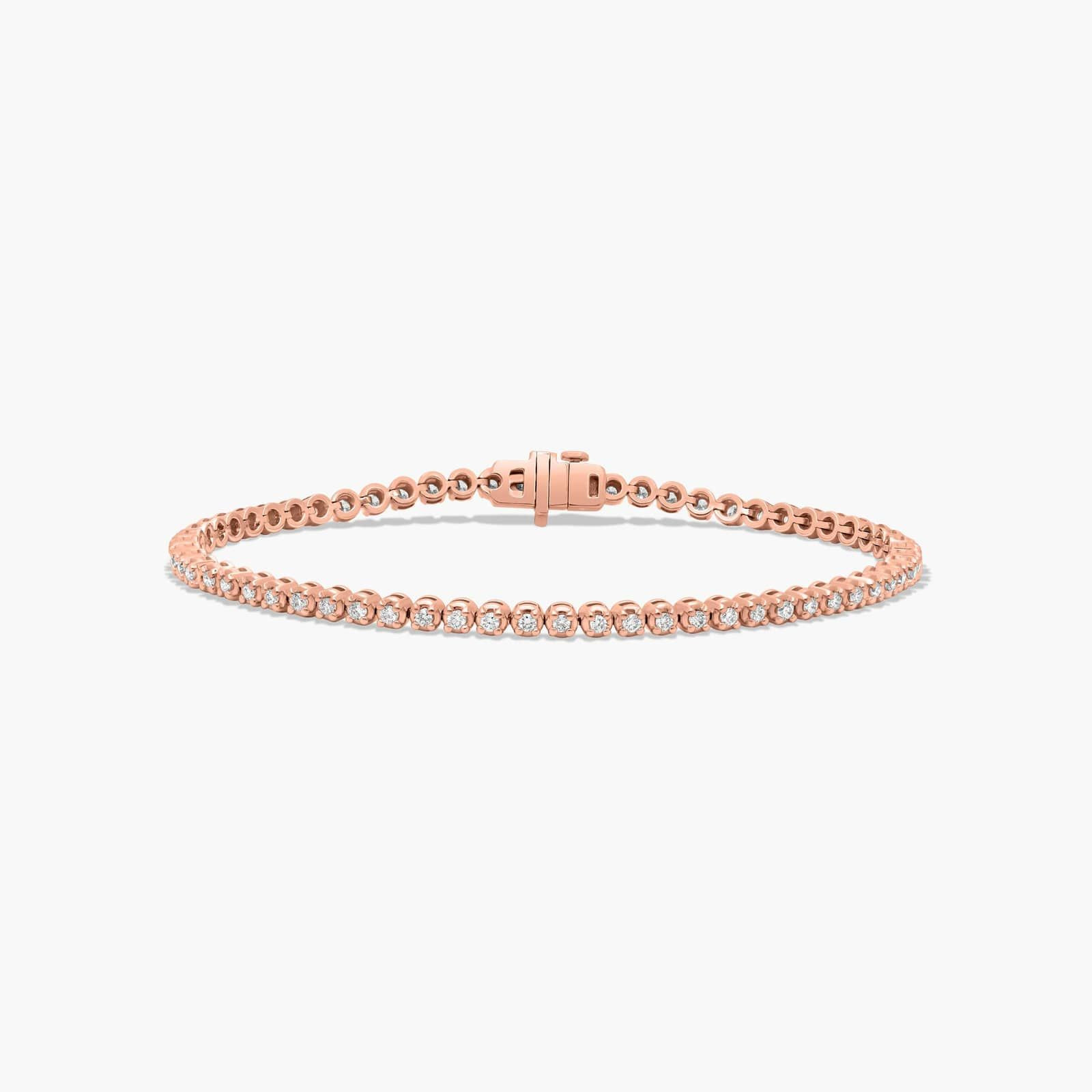 14K Rose Gold 7 Inch Four Prong Diamond Tennis Bracelet (1 CTW - H-I / SI1-SI2)-88000r1404b | JamesAllen