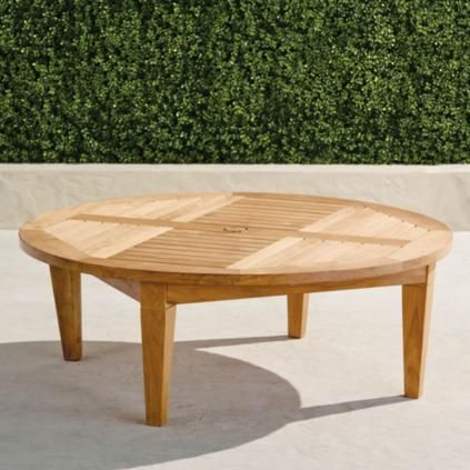 The perfect height for relaxed entertaining, our Teak Chat Table in Natural Finish will be the ce... | Frontgate