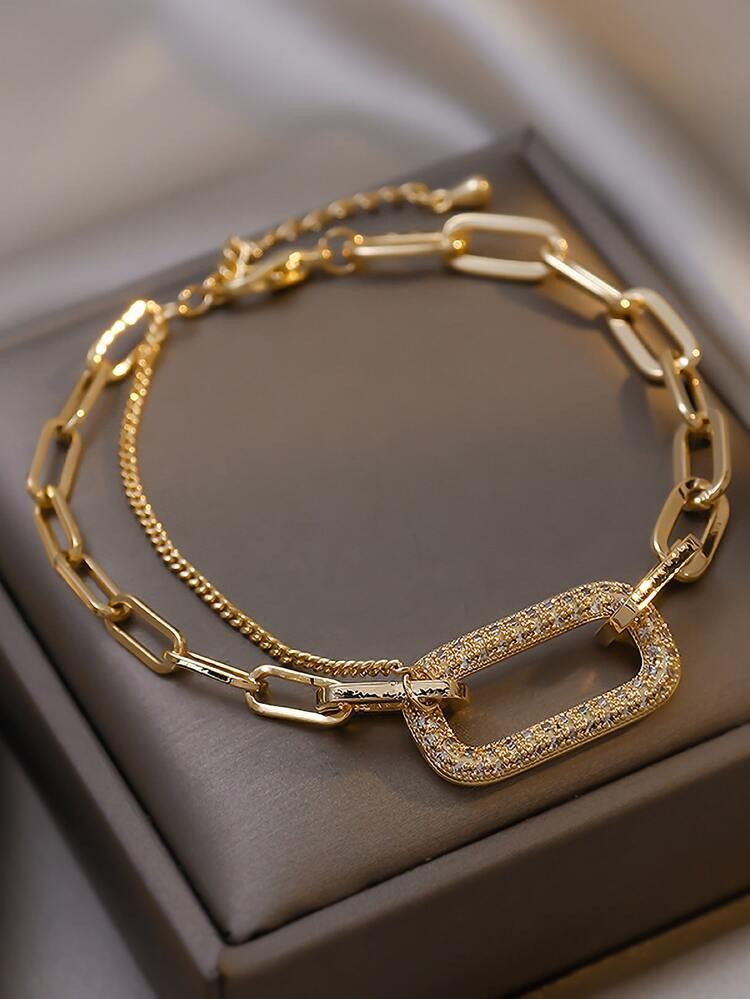 Geometric Decor Link Bracelet | SHEIN