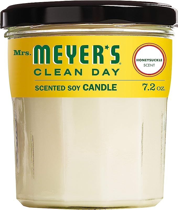 Mrs. MEYER'S CLEAN DAY Scented Soy Aromatherapy Candle, 35 Hour Burn Time, Made with Soy Wax, Hon... | Amazon (US)