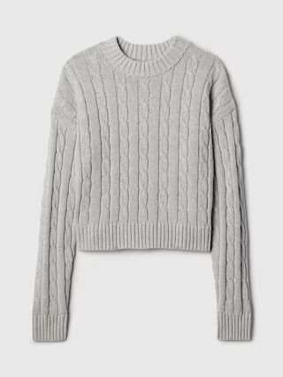 Cable-Knit Cropped Sweater | Gap (US)