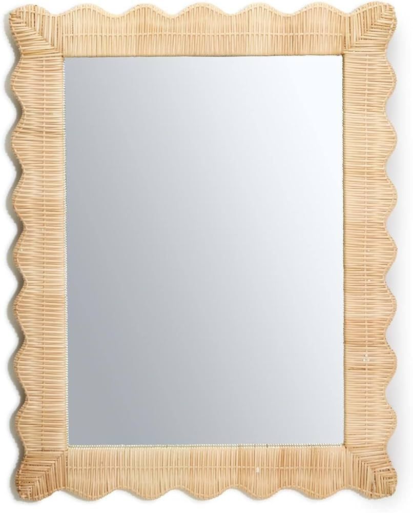 Two's Company Wicker Weave Hand-Crafted Rectangular Wall Mirror | Amazon (US)