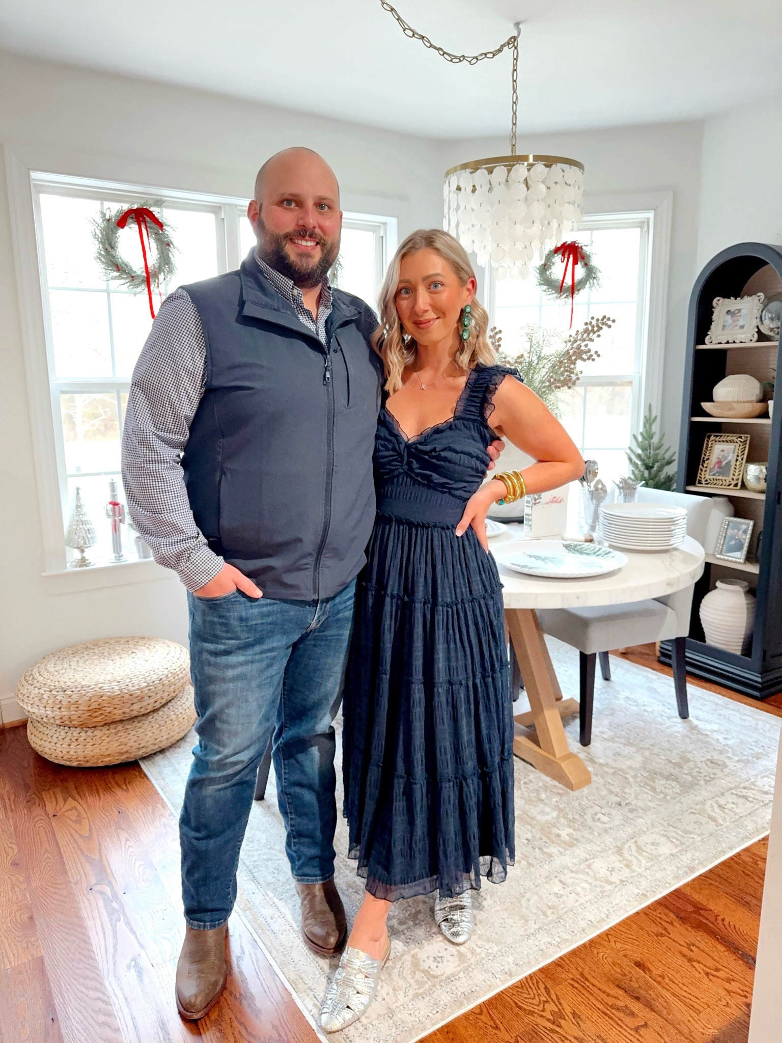 Our first Christmas party last night was a success! 🙌🏻🎁🎄 Definitely feeling it today 😜😴🫠🥂 —also, my number one tip, get your food catered so you can just enjoy your guests! We got easy appetizers at Costco that we set out 10 minutes before, catered the actual dinner and then the only thing I made was the gingerbread cake! ✨🤎 Also, my dress is under $50 and is SO comfortable! 🤩 Linking what I can via the 🔗 in my bio or comment below ⬇️ 

Christmas party, Christmas dresses, holiday party 

#LTKSeasonal #LTKHoliday #LTKFindsUnder100