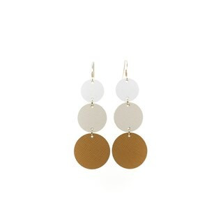 Dottie Sienna Ombre Leather Earring | Nickel and Suede
