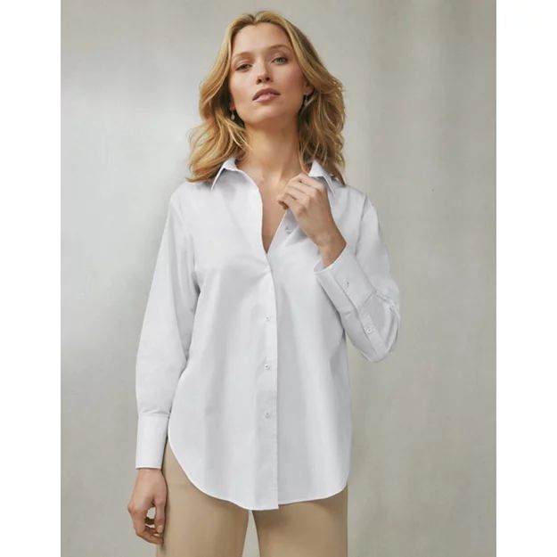 Oversized Cotton Poplin Shirt | The White Company (UK)