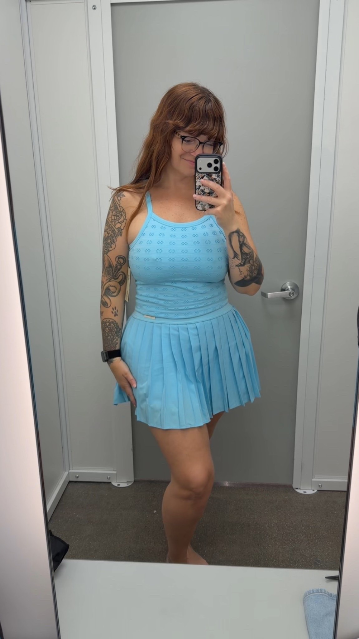 Cute outfit found at Walmart by no boundaries. Both pieces come in multiple colorways and have so many mix and match options! #midsize #athleisure #springclothes #tennisskirt 

#LTKgrwm #LTKMidsize #LTKootd