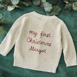 Personalised Oatmeal My 1st Christmas Cardigan by Name It | My 1st Years (Global)
