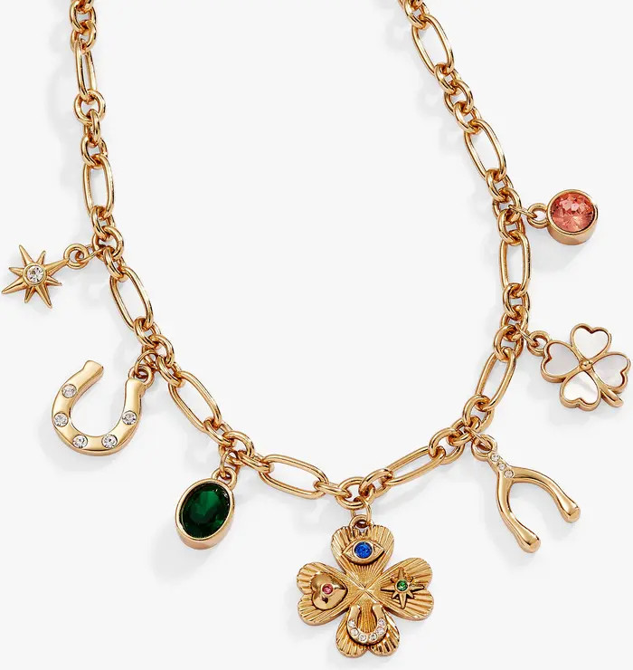 Alex and Ani Lucky Four Lear Clover Charm Necklace | Nordstrom | Nordstrom