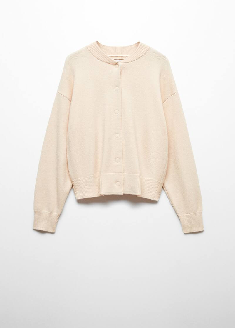 Knitted buttoned jacket -  Women | Mango USA | MANGO (US)