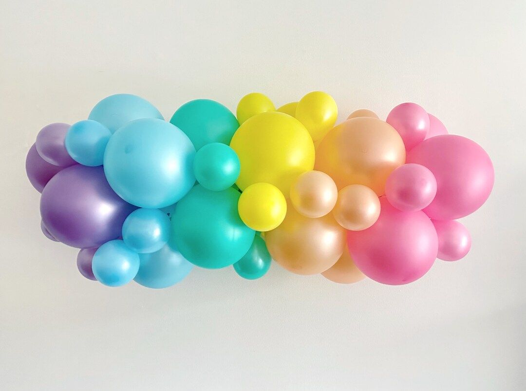 Pastel Party Decor, Pastel Rainbow Balloon Garland, Balloon Party Kit, Spring Party Decorations, ... | Etsy (CAD)