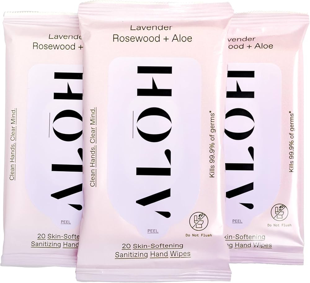 ALH Lavender Rosewood + Aloe Sanitizing Hand Wipes - Clean Hands, Clear Minds - On The Go Sanitiz... | Amazon (US)