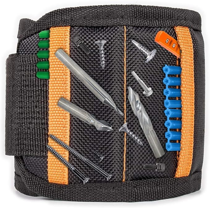 Magnetic Wristband with 15 Strong Magnets for Holding Screws, Nails, Drill Bits - Best Tool Organ... | Amazon (US)