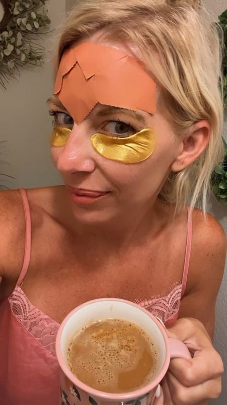 Post vacation beauty vibes / frownies and 24k gold under eye patches and lots of coffee! 

Happy weekend! This is 40! 

#LTKFindsUnder50 #LTKBeauty #LTKOver40