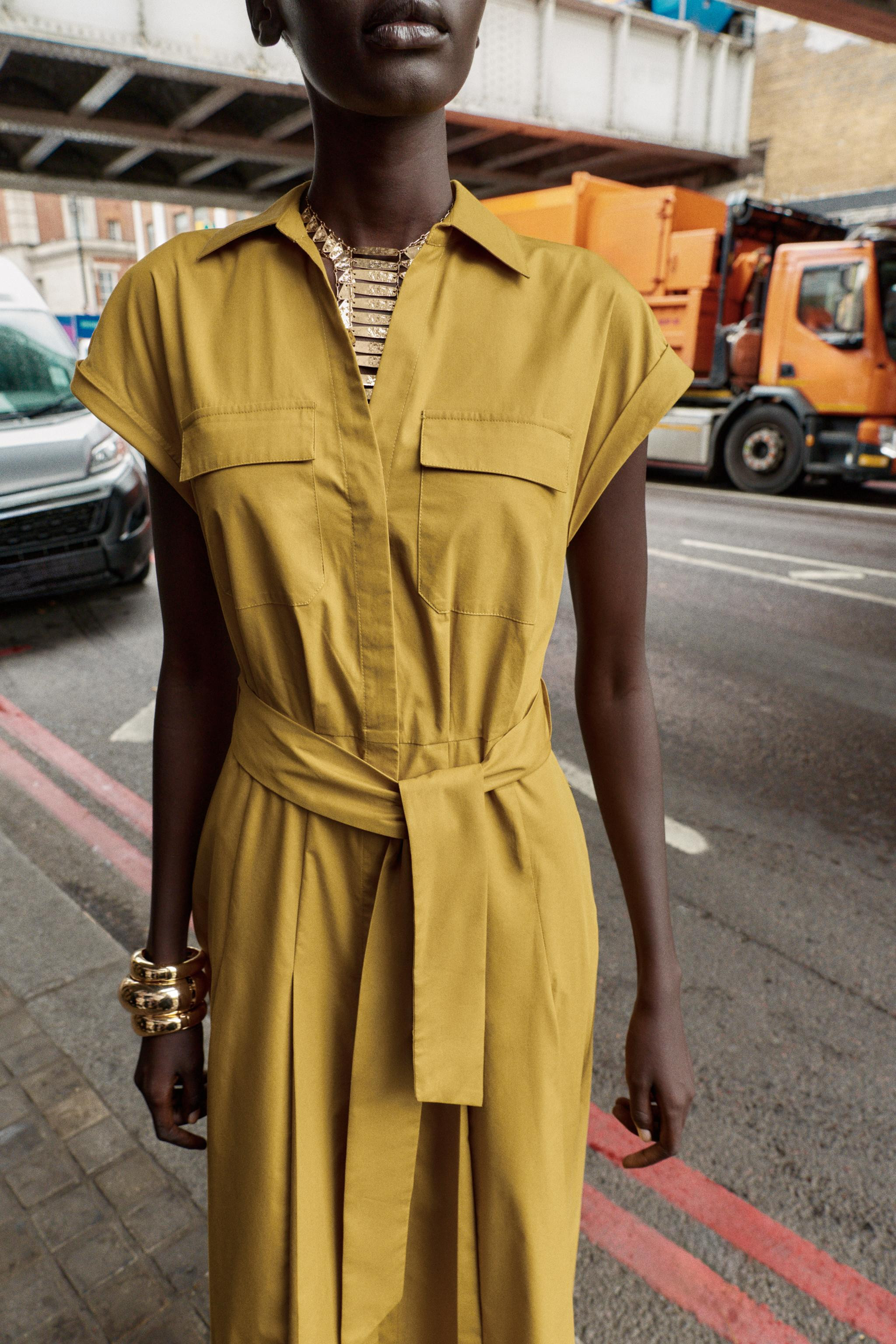 POPLIN MIDI DRESS | Zara UK