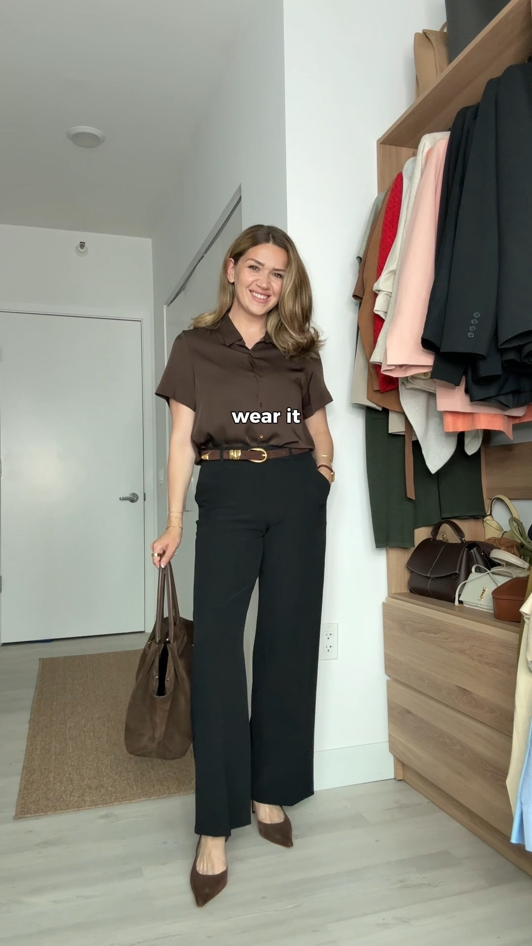 Day 4 of 10 🤎 

Have you ever heard the myth that brown and black don’t go together? There are so many random “fashion rules” and I find that none of them hold true. 

I absolutely love brown and black together especially in the fall and winter. I think they’re so warm but still very elegant 🤎

I had to link a similar pair of shoes because mine are old and out of stock. 

Both top and bottom run true to size but if you’re going to buy the tank top, then definitely do not size down either get your actual size for a little more compression or size up for a little bit more room  🥰

#LTKWorkwear #LTKSeasonal #LTKFindsUnder100