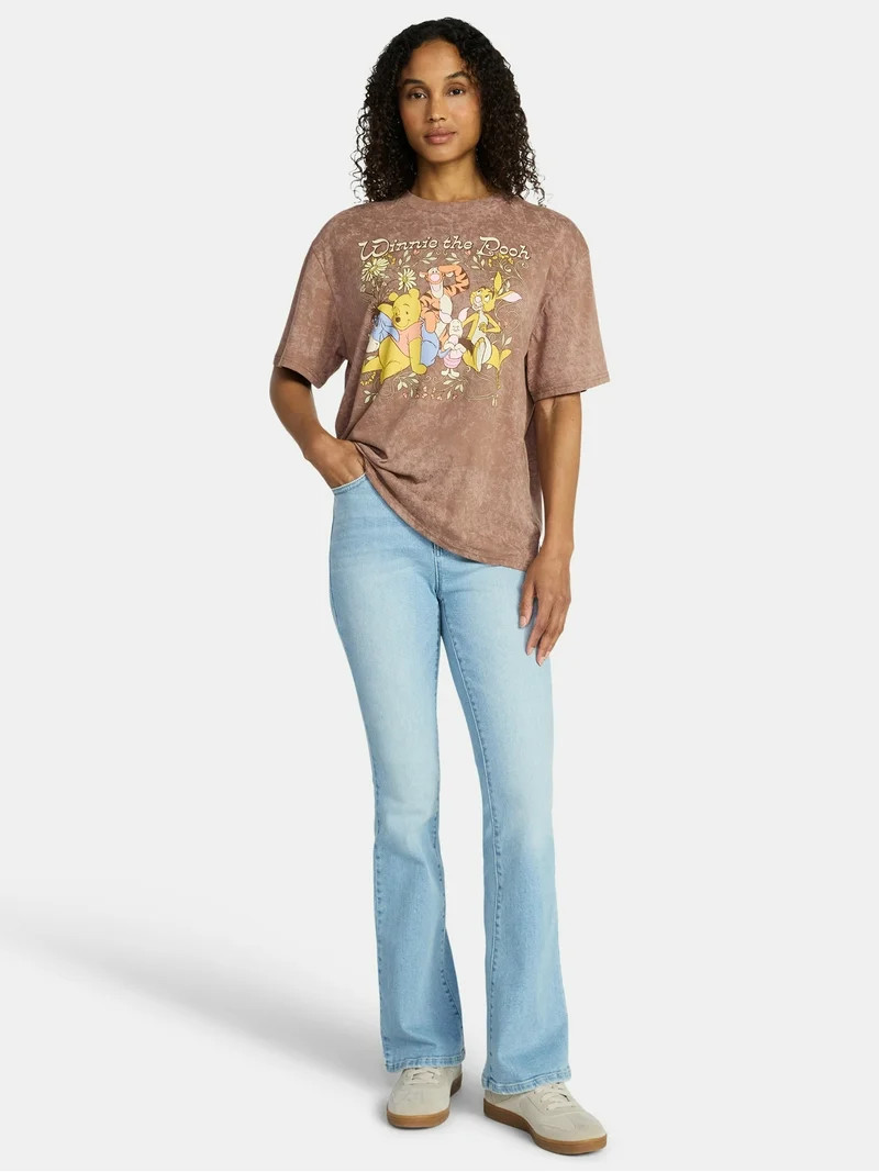 Disney Winnie the Pooh and Friends Women's Floral Graphic Tee, Sizes XXS-XXL | Walmart (US)