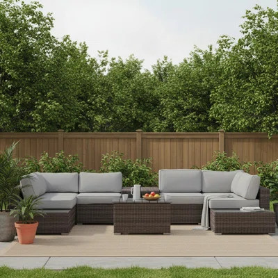 Fully Assembled Rattan Wicker Patio Seating Set For 4 With Cushions | Wayfair North America