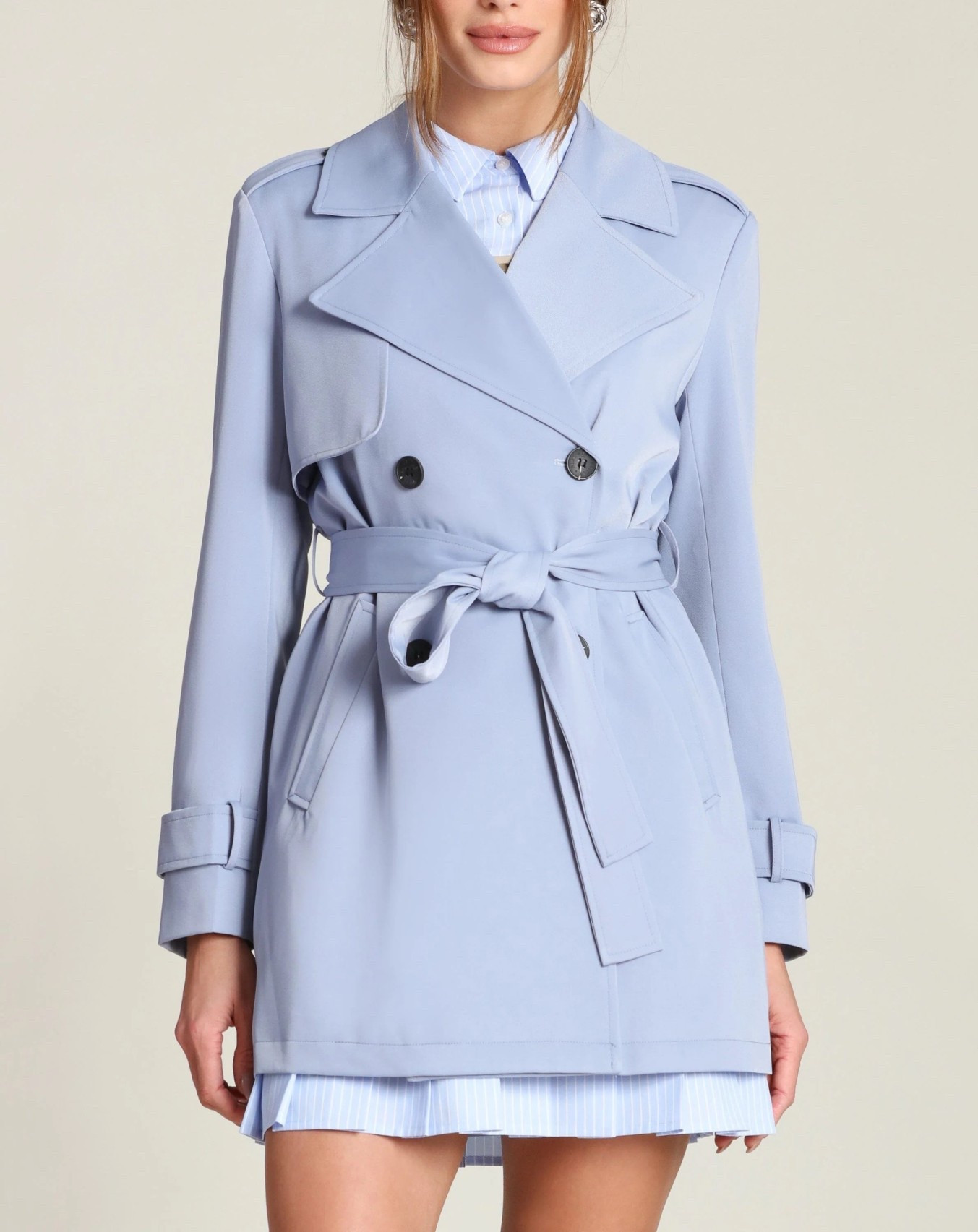 The Avec Les Filles lightweight belted trench coat in soft blue — a versatile layer for spring. Wear over dresses, skirts, or tailored pants for a polished, elevated look. Under $150.

Keywords: Spring coats, spring jackets, trench coat, belted coat, belted jacket, belted trench coat, spring outfit, spring outfits, blue belted trench coat, gifts for her 

#LTKootd #LTKSaleAlert #LTKgrwm