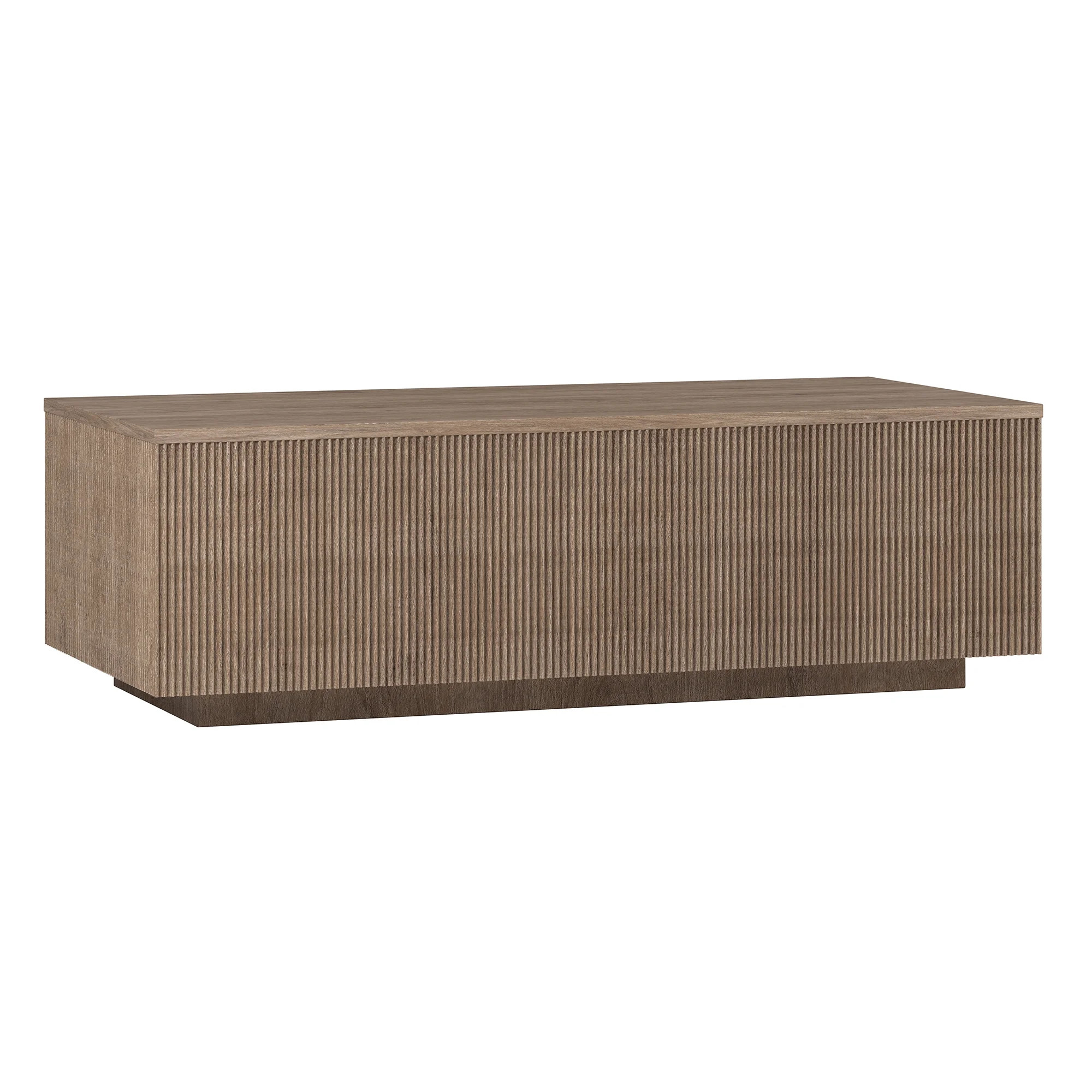 Henn&Hart Modern Contemporary Wood Coffee Table, Antiqued Gray Oak | Walmart (US)
