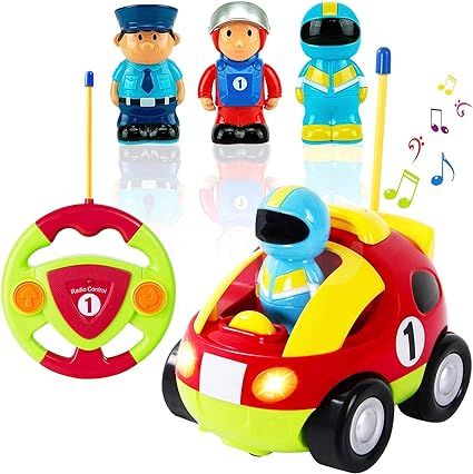 Liberty Imports My First Cartoon RC Race Car Radio Remote Control Toy for Baby, Toddlers, Childre... | Amazon (US)
