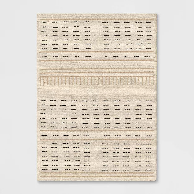 Hand Tufted Wool Area Rug Cream/Black - Threshold™ | Target