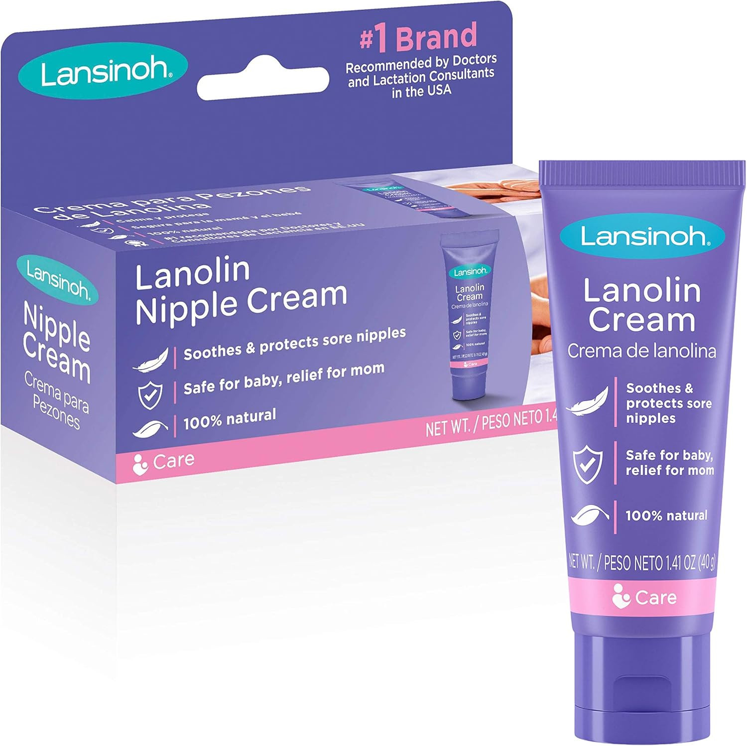Lansinoh Lanolin Nipple Cream, 100% Natural Lanolin Cream for Breastfeeding, 1.41 Oz | Amazon (CA)