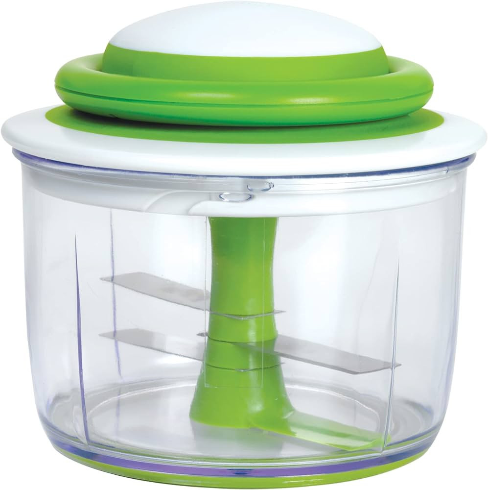Chef'n VeggiChop Hand-Powered Food Chopper (Arugula), 5.5" x 5.5" x 5" | Amazon (US)