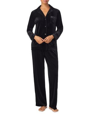 Ralph Lauren Velvet Long Sleeve Notch Collar Long Pants Pajama Set | Bloomingdale's Women | Bloomingdale's (AU)