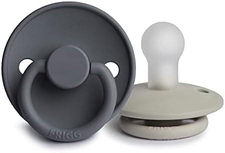 FRIGG Silicone Baby Pacifier | Made in Denmark | BPA-Free (Graphite/Silver Gray, 0-6 Months) | Amazon (US)