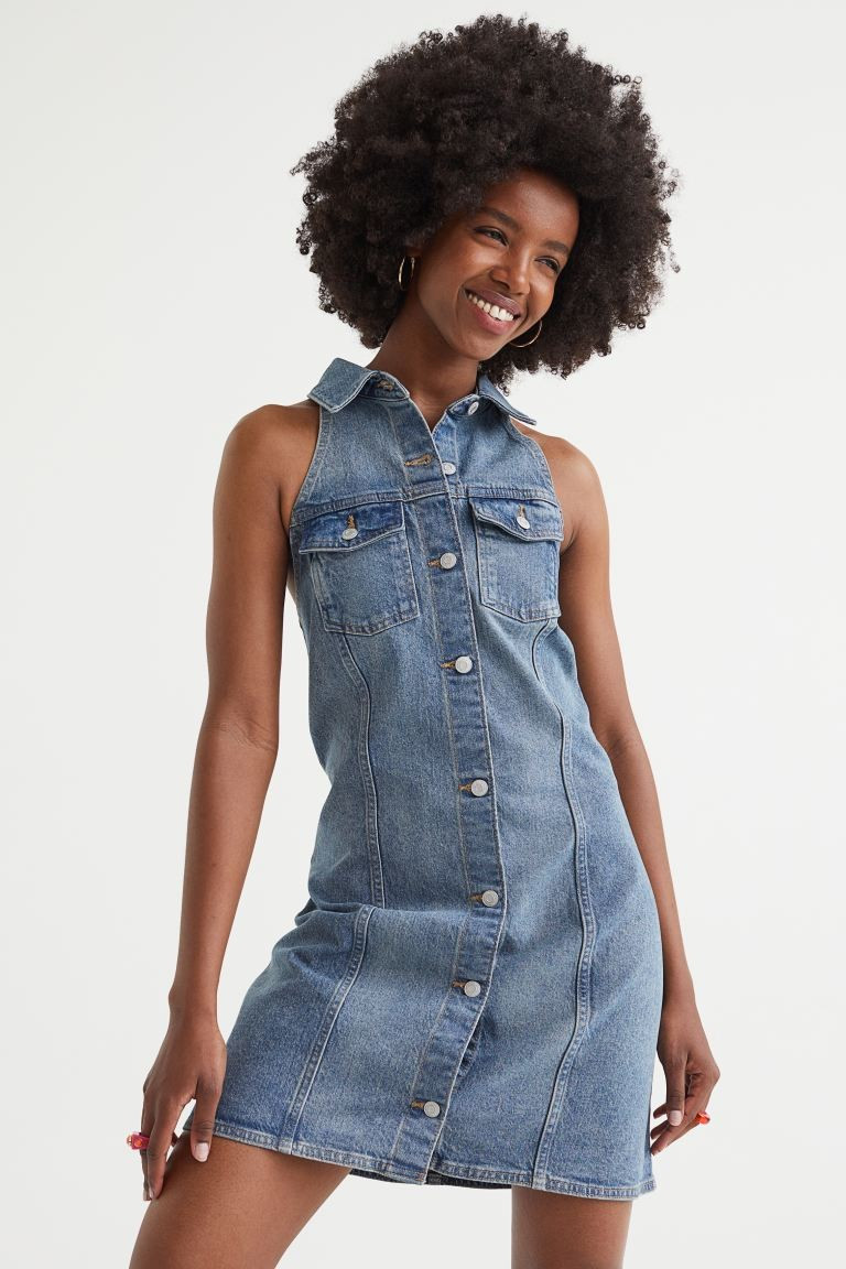 Sleeveless Denim Shirt Dress | H&M (US + CA)