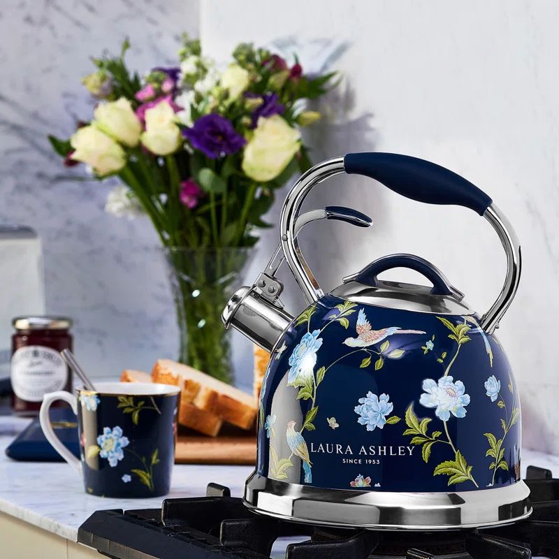 VQ Laura Ashley 10 Cup Stainless Steel Stovetop Tea Kettle | Wayfair North America