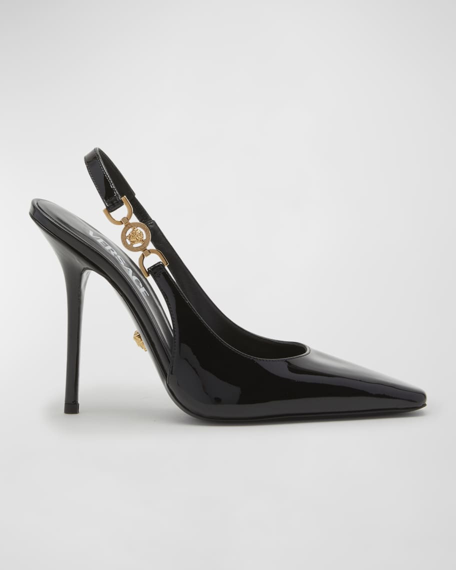 Versace Medusa Patent Slingback Pumps | Neiman Marcus