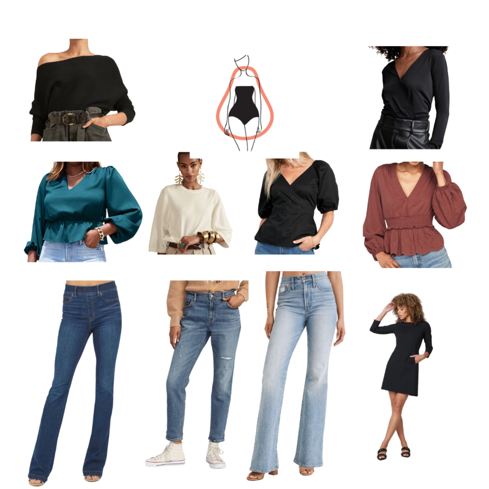 Great pieces for the pear shaped figure!