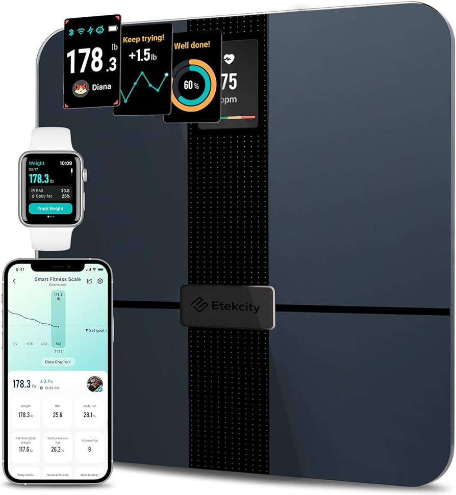 Etekcity Smart Scale for Body Weight Fat, FSA HSA Eligible, Digital Bathroom Weighing Machine for... | Amazon (US)