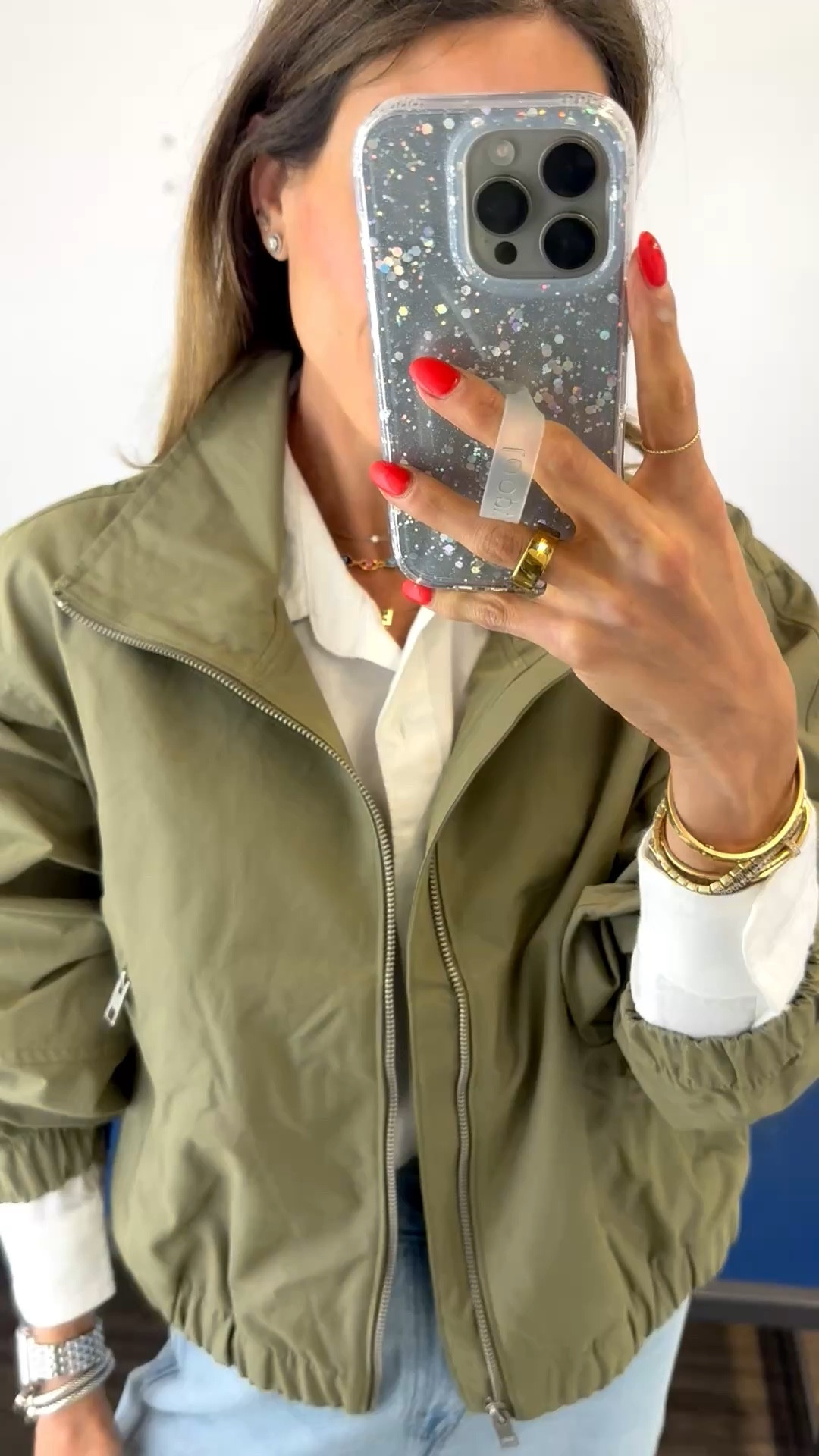 Utility jackets are  back on trend! Found this one and and I love the fit of it wearing smallest size 
Spring outfit idea 

#LTKOver40 #LTKPetite #LTKootd