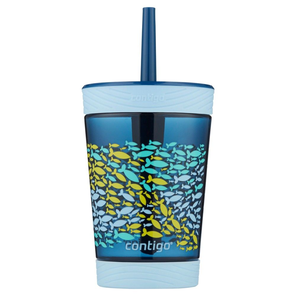 Contigo 14oz Kids Plastic Spill-Proof Tumbler with Straw Fish | Target