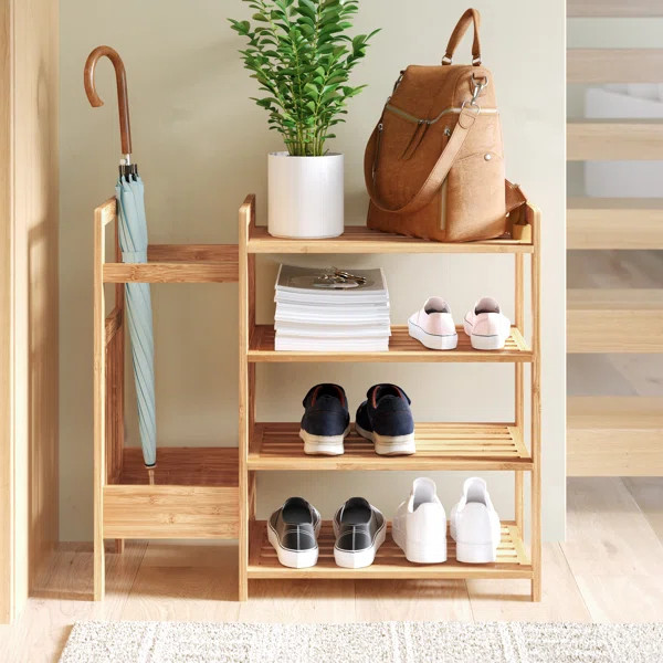 Bamboo Entryway 8 Pair Shoe Rack | Wayfair North America