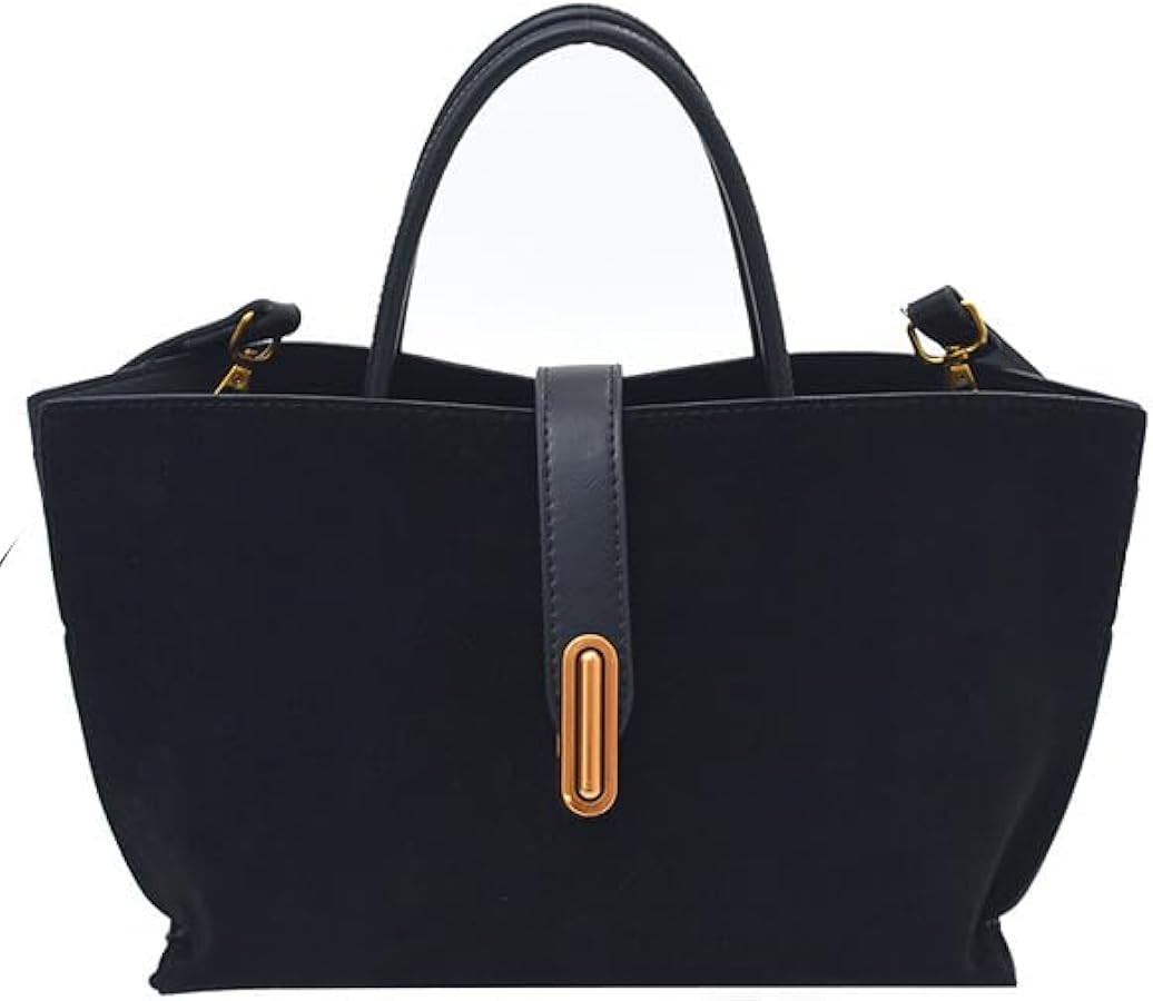 Suede Tote Bags for Women Retro Top-Handle Crossbody Shoulder Bag Handbags Purses Satchel for Tra... | Amazon (US)