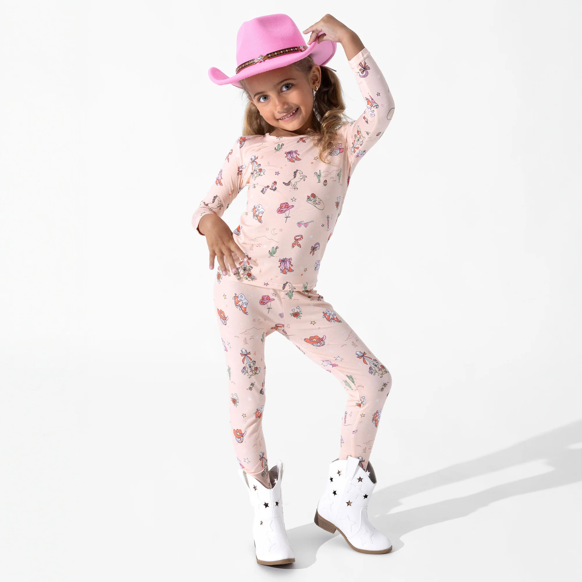 Cowgirl Bamboo Kids Pajamas | Bellabu Bear