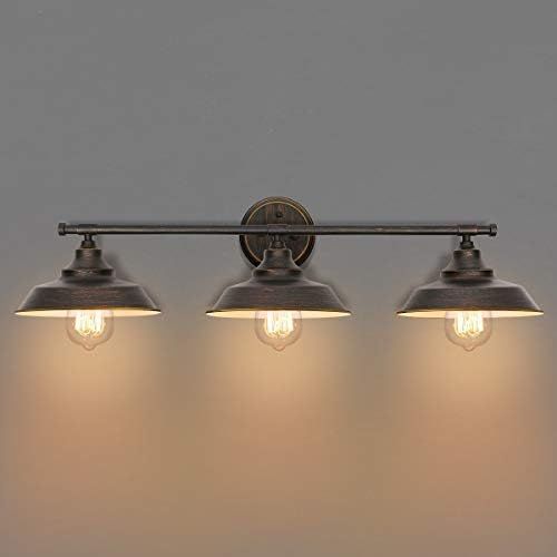 KingSo Bathroom Vanity Light 3 Light Wall Sconce Fixture Industrial Indoor Wall Mount Lamp Shade ... | Amazon (US)