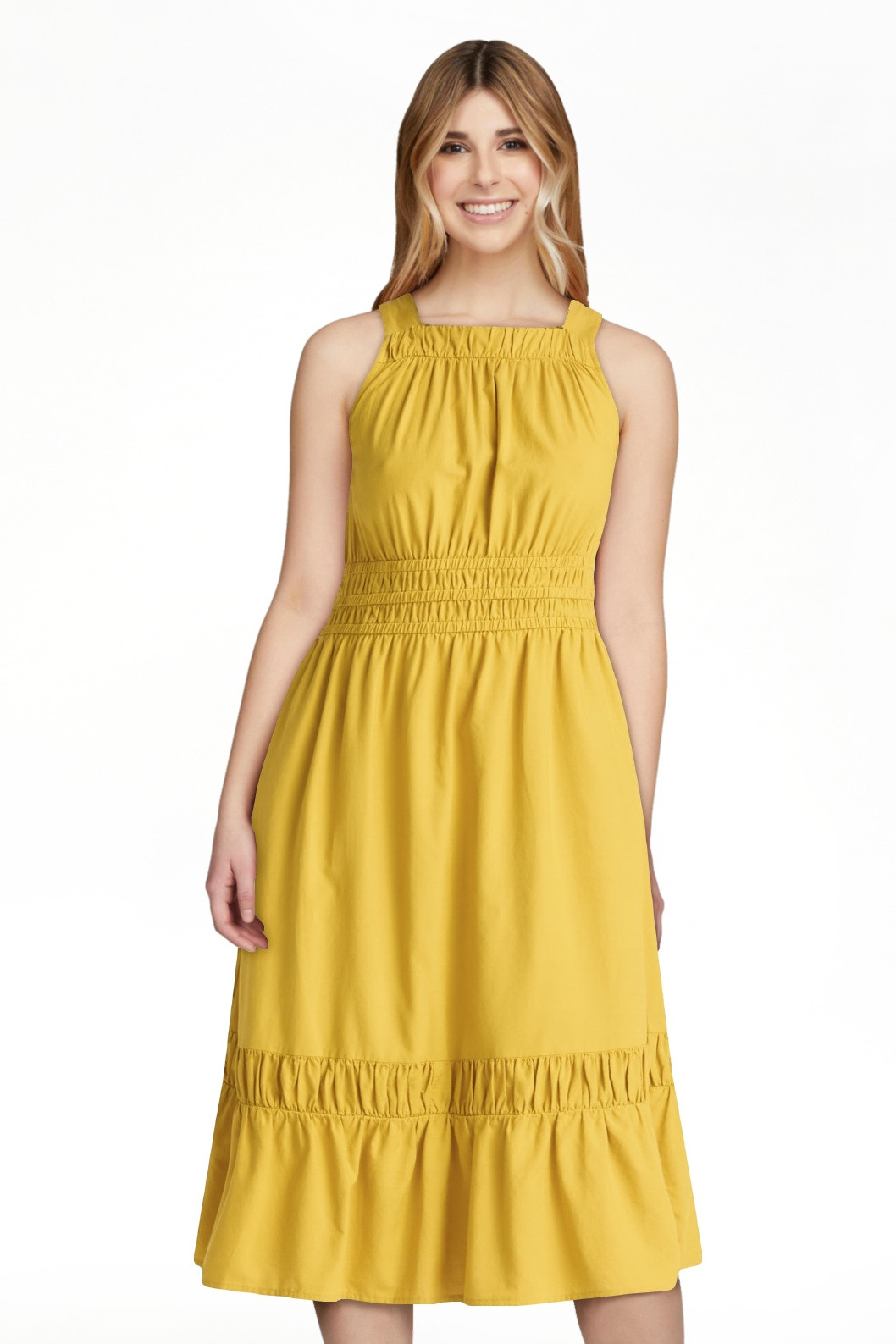 Time and Tru Women's Sleeveless Midi Dress, Size XS XXXL | Walmart (US)